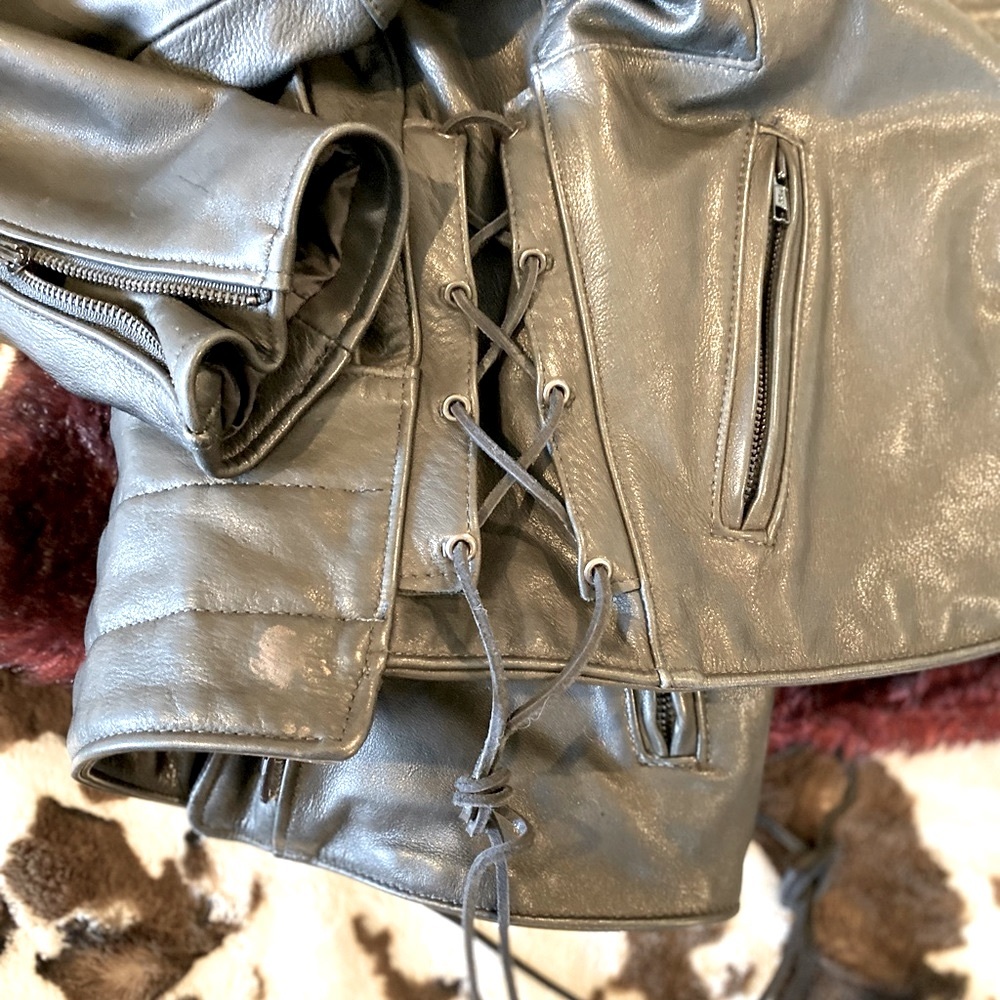 ⭐️SOLD⭐️ Z1R Drag Specialties Leather Biker Jacket - Picture 7 of 9